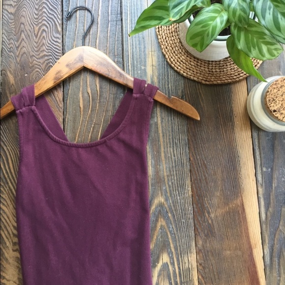 Vintage // Maroon Midi Bodycon Dress // Small - Picture 3 of 5